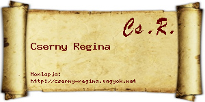 Cserny Regina névjegykártya